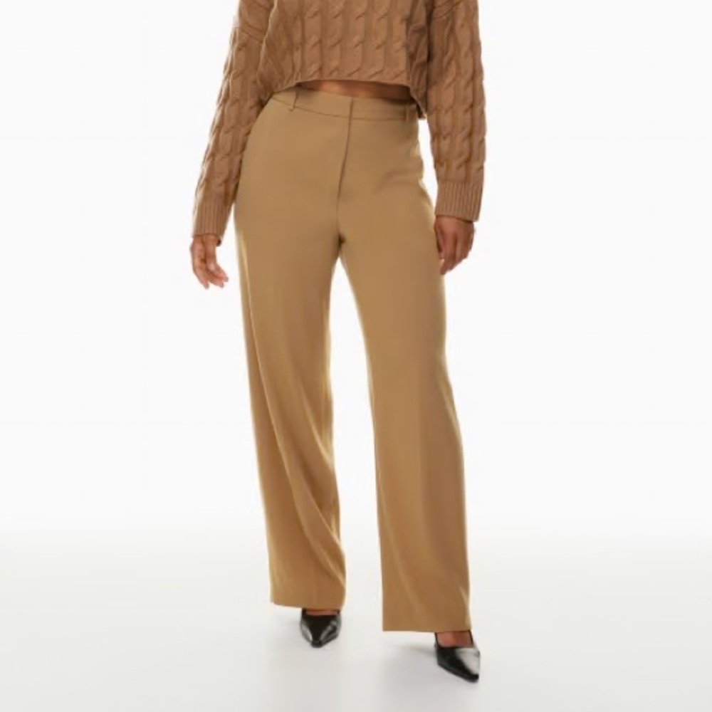 Aritzia Wide-Leg Pants in Camel/Tan